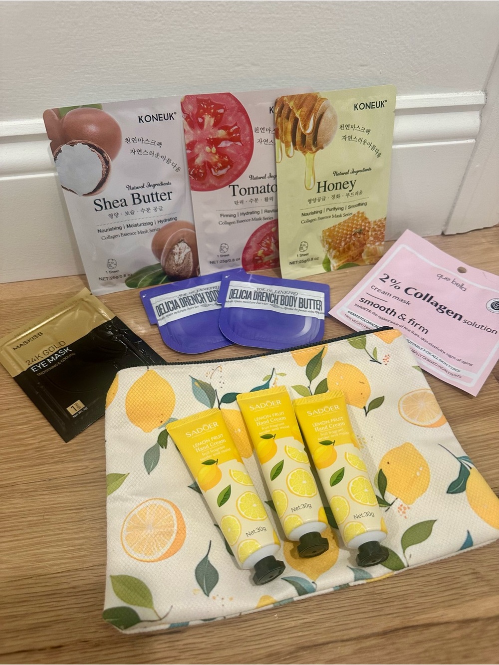 Assorted Skincare Masks with Travel Bag
